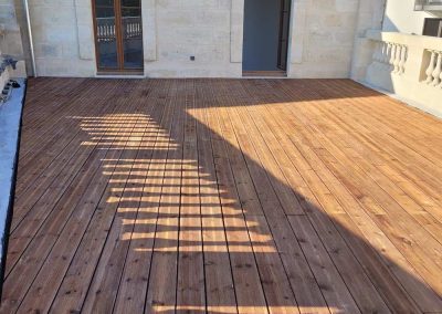 Terrasse accessible Lames bois sur plots