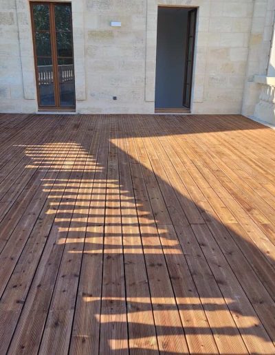 Terrasse accessible Lames bois sur plots