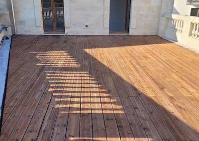 Terrasse accessible Lames bois sur plots